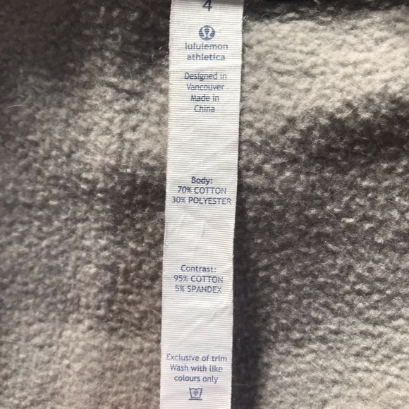 Lululemon size 4 black purple grey marble pattern hoodie - Picture 5 of 5